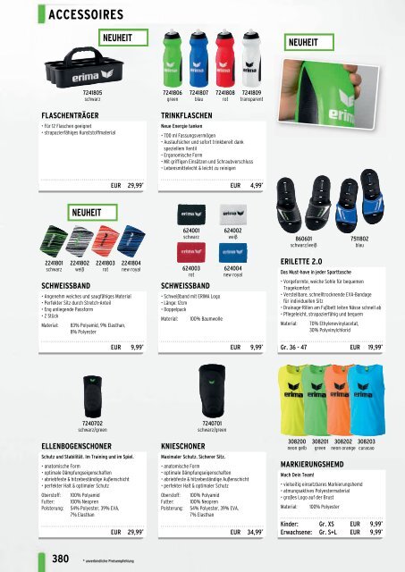 ERIMA Gesamtkatalog 2018