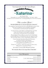 Speisekarte Restaurant Katarina