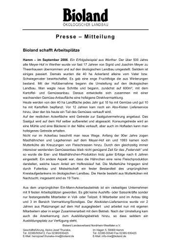 Presse â Mitteilung - Bioland