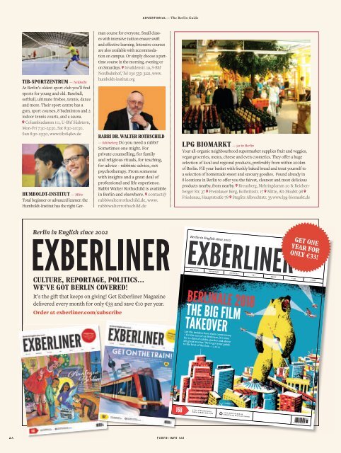 EXBERLINER Issue 168, February 2018