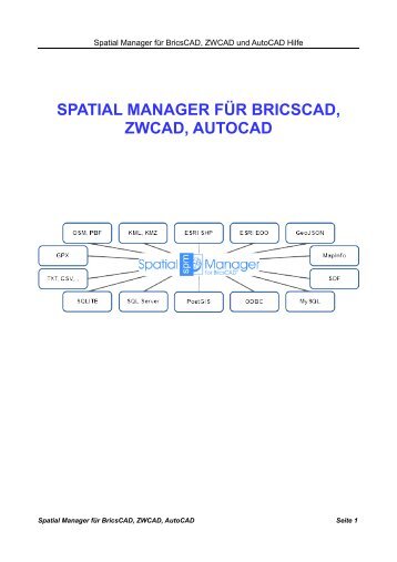 Spatial Manager Tutorials für BricsCAD, ZWCAD und AutoCAD