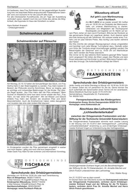 frankenstein - Verbandsgemeinde Hochspeyer