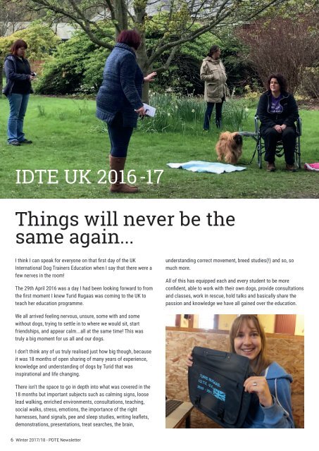 PDTE 2017 Winter Newsletter