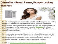  DermaSet - Achieve Beautiful, Younger & Ageless Skin!