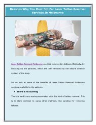 Reasons Why You Must Opt For Laser Tattoo Removal Services In Melbourne