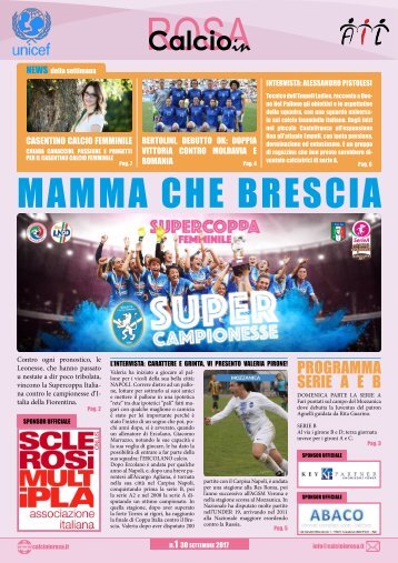 Calcioinrosa Magazine n.1 CALCIO a 11 stagione 2017 18