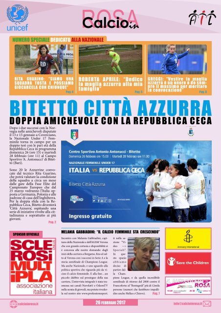 Magazine CalcioinRosa Speciale Nazionale