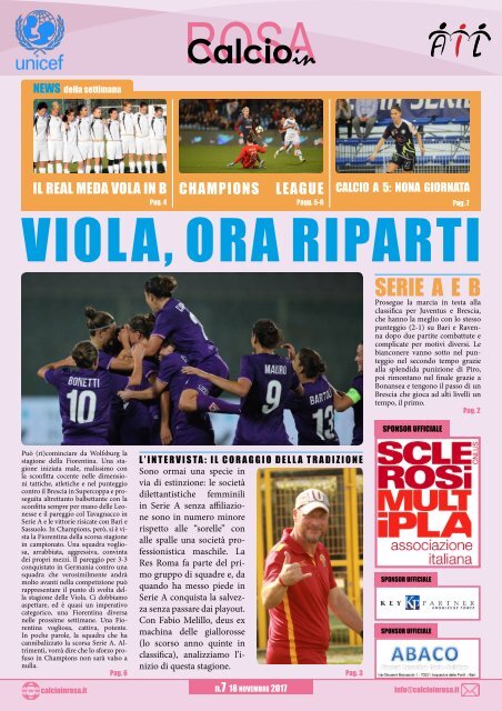 Calcioinrosa Magazine n.7 stagione 2017 18