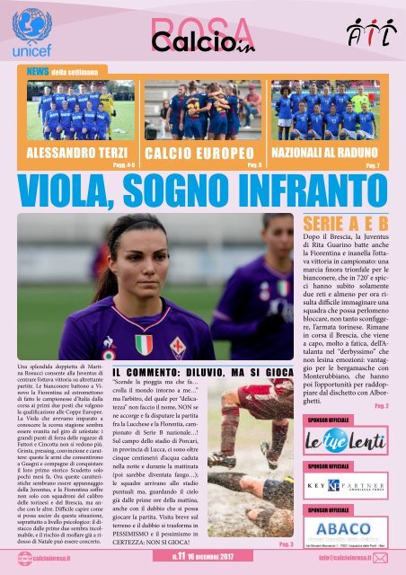 Calcioinrosa Magazine n.11 stagione 2017 18