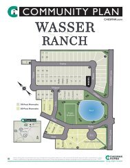 Wasser Ranch Floor Plans and Plat