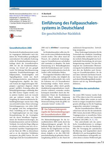 03 Einführung des Fallpauschalensystems in Deutschland