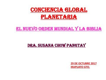 29 DE OCTUBRE CONCIENCIA GLOBAL  PLANETARIA