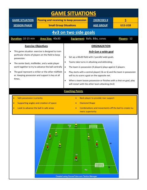 Teach Youth  Players How to build play from the back