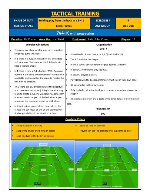 Teach Youth  Players How to build play from the back