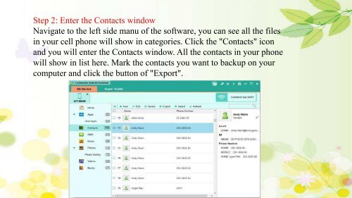 Save Samsung GalaxyNote Contacts to Computer