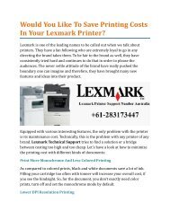 Would You Like To Save Printing Costs In Your Lexmark Printer?