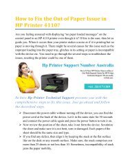 How to Fix the Out of Paper Issue in HP Printer 4110?