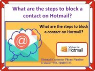 What are the steps to block a contact on Hotmail?