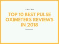 Top 10 Best Pulse Oximeters Reviews in 2018