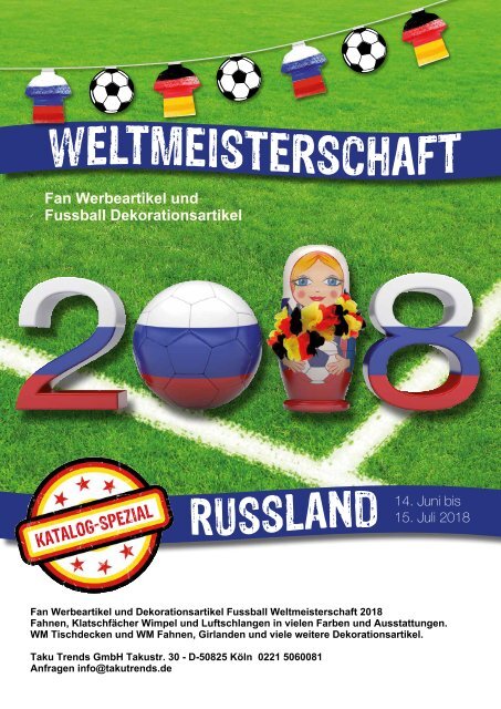 Fan Werbeartikel Dekorationsartikel Weltmeisterschaft Russland