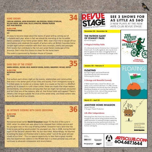 Program Guide in pdf - Vancouver International Writers Festival