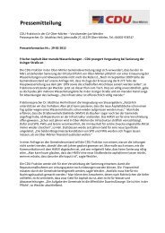 Pressemitteilung - CDU Ober-Mörlen