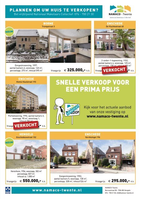 NAMACO Twente Woonmagazine, uitgave februari 2018