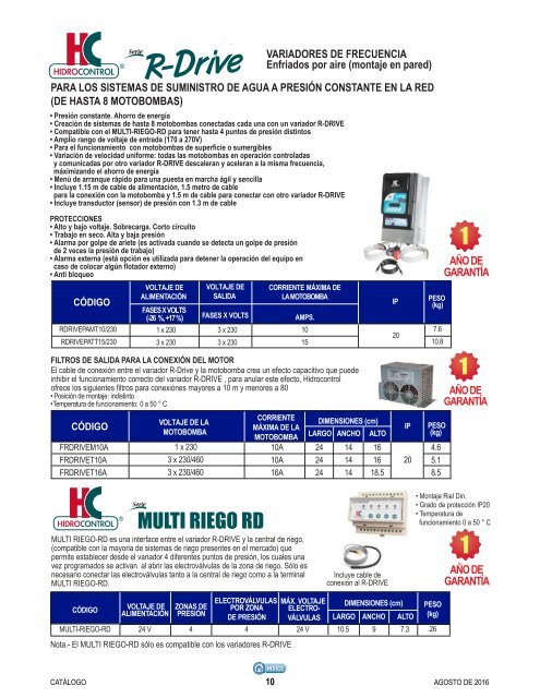 030_EQUIPOS DE CONTROL Y PROTECCION, TANQUES Y ACCESORIOS