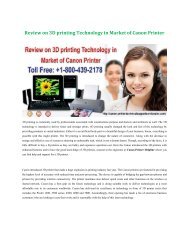 Review on 3D printing Technology in Market of Canon Printer