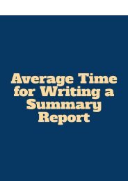 Average Time for Writing a Summary Report
