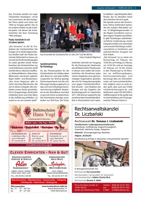 Gazette Zehlendorf Nr. 2/2018