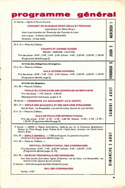 Ålvik Skulemusikkorps til Frankrike 1962 - Program