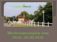 Speiseplan 16.01.-20.01.2023