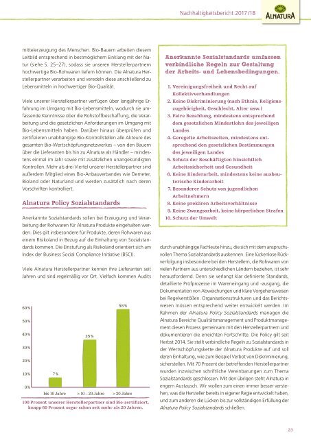 Alnatura Nachhaltigkeitsbericht 2017/2018