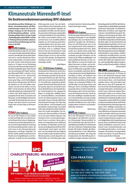 Gazette Wilmersdorf Nr. 2/2018