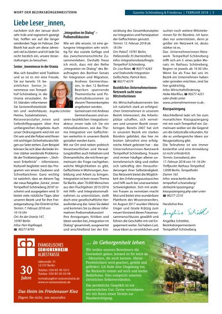 Gazette Schöneberg & Friedenau Nr. 2/2018