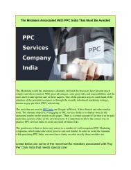 The Mistakes Associated With PPC India That Must Be Avoided
