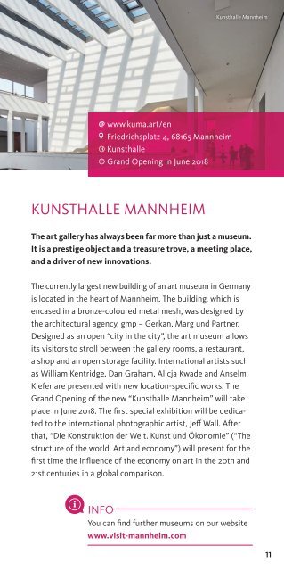 Mannheim Cultural Highlights 2018