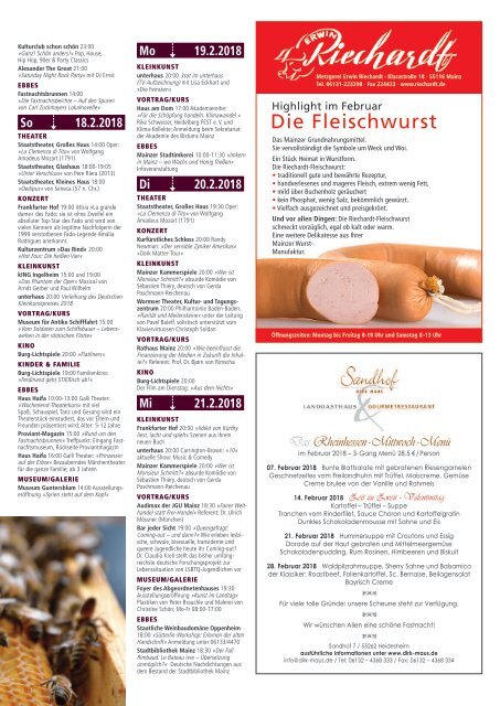DER MAINZER - Das Magazin für Mainz und Rheinhessen - Nr. 329