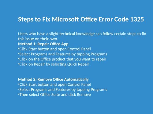 Fix MS Office Error Code 1325 Call 1-888-909-0535 Support Number