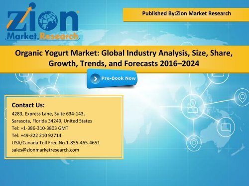 Organic Yogurt Market,2016–2024