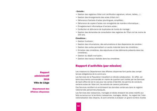 Rapport administratif 2016