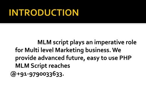MLM Script, Open Source MLM Script,