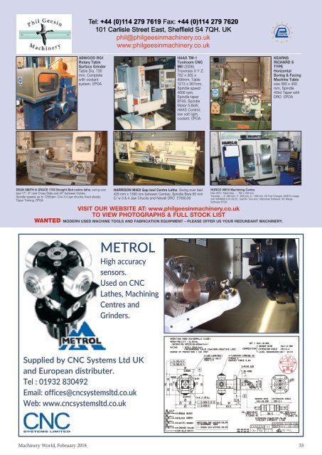 Manufacturing Machinery World February 2018