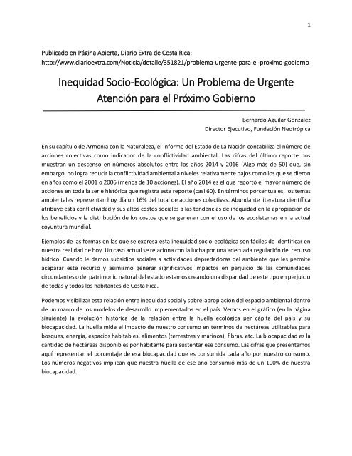 Inequidad Socio-Ecologica