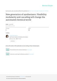 New generation of synthesizers: Flexibility, modularity and cascading will change the automated chemical world V2R03