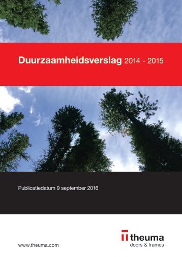 Theuma duurzaamheidsverslag 2014-2015
