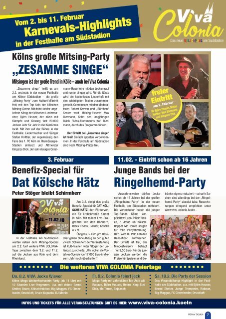 Kölner Süden Magazin Januar 2018