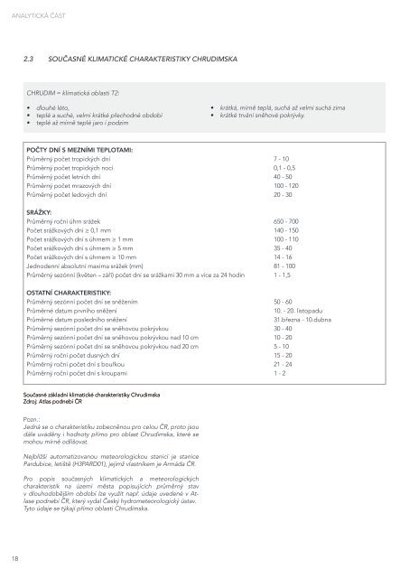 Adaptační strategie města Chrudim na klimatickou změnu