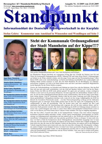 Ausgabe Nr. 11/2009 vom 23.03.2009 - DPolG Kreisverband ...